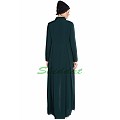 Long Cardigan Abaya- Bottle Green Long Cardigan Abaya- Bottle Green